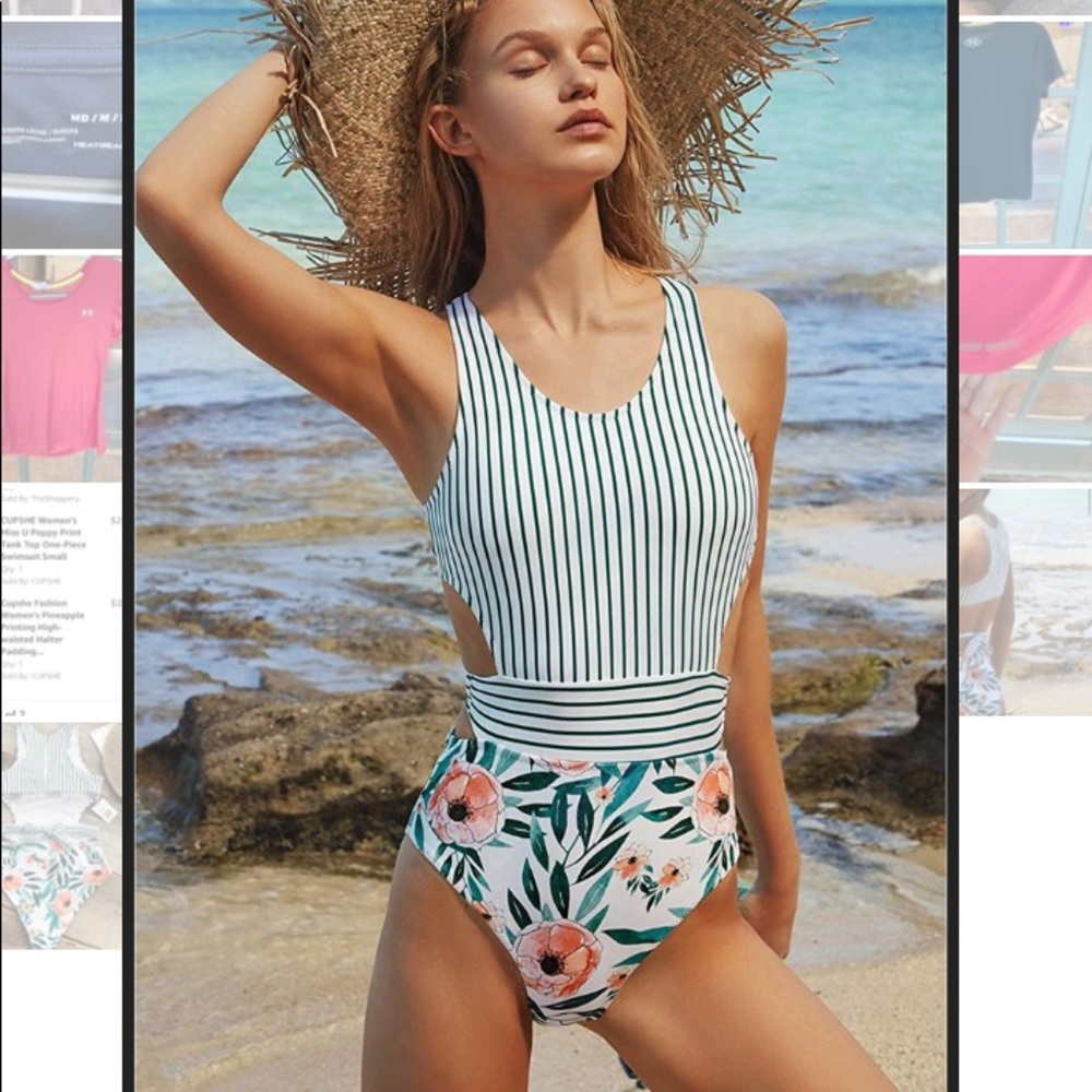 Cutout Womens one piece swimsuit.